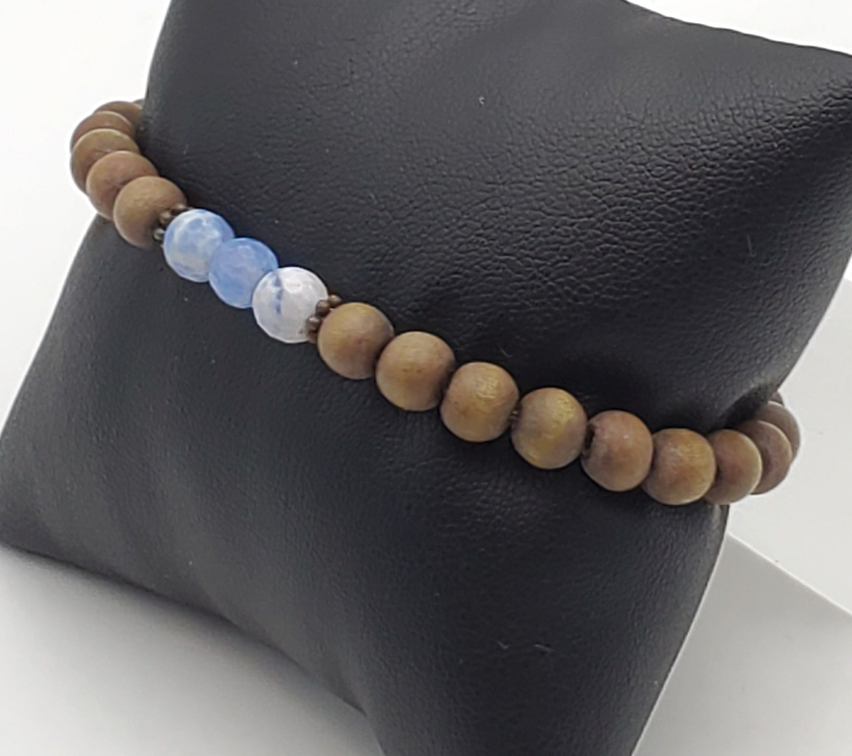 Wood Beaded Stretch Bracelet