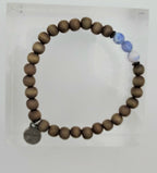 Wood Beaded Stretch Bracelet