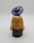 Vintage Ceramic Nicely Detailed Bearded Elder Chinese Man Sculpture