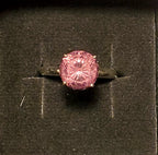 Vintage Sterling Silver Color Change Glass Ring - Size 9