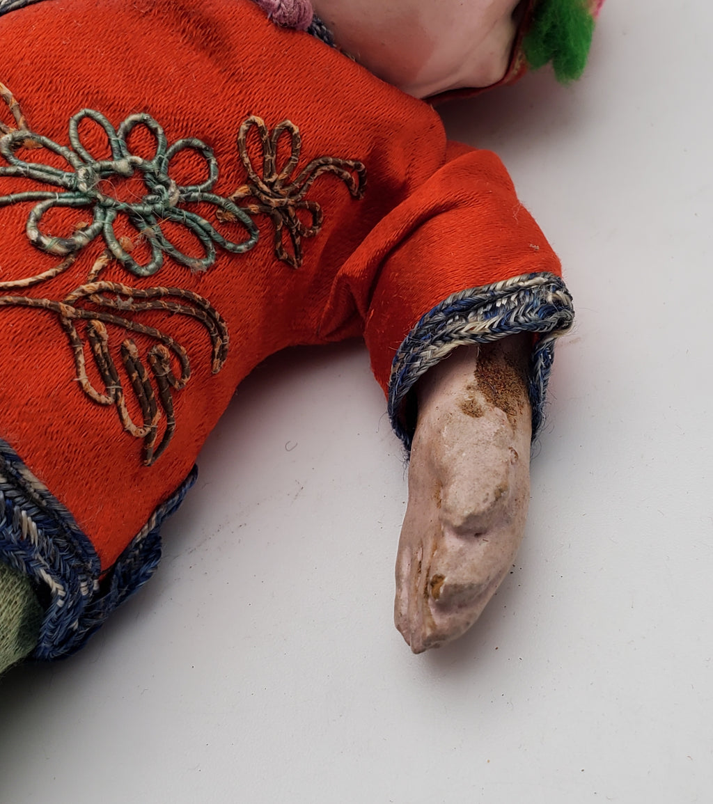 Vintage Chinese Papier Mache Doll