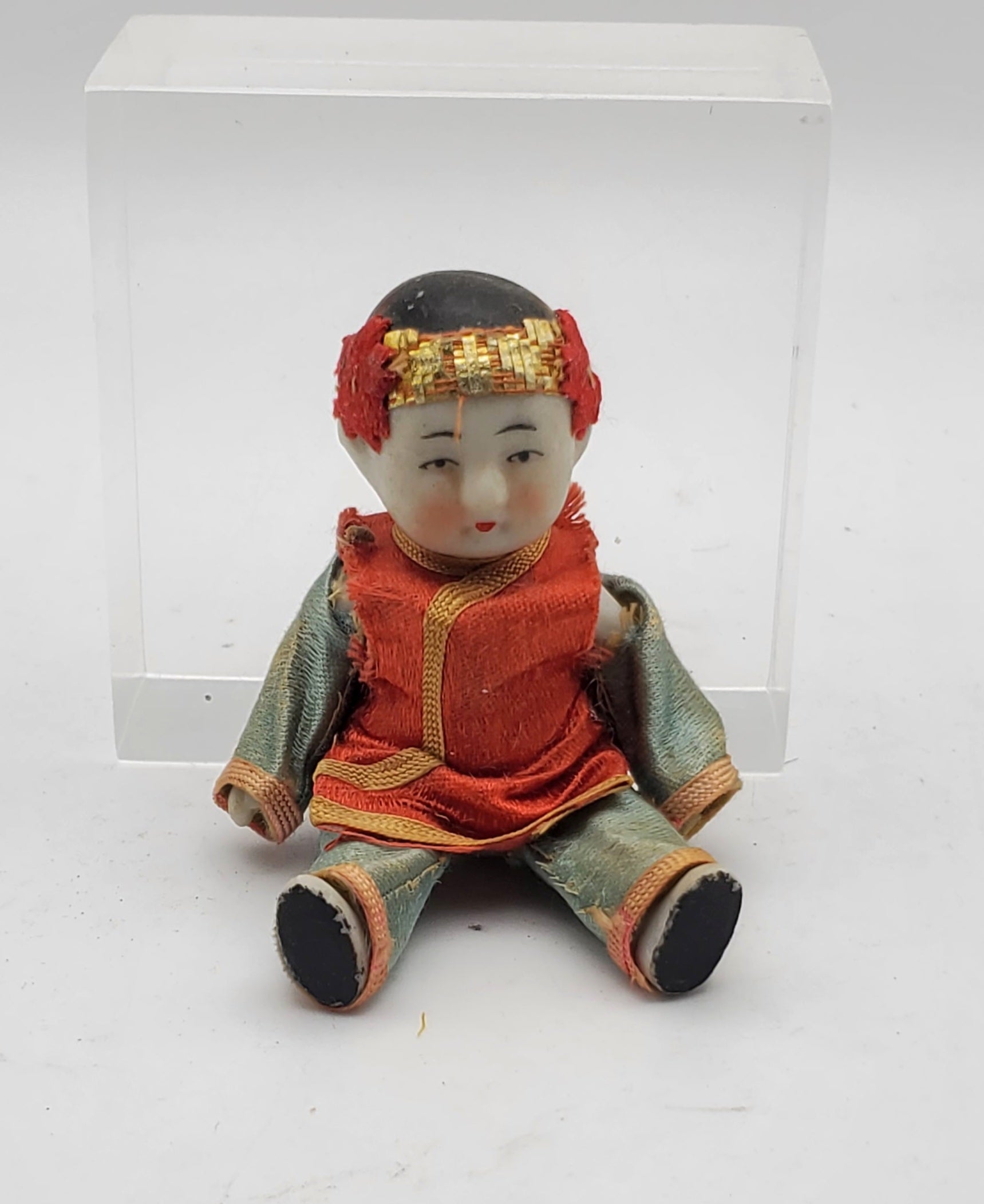 Vintage Small Porcelain Articulated Japanese Doll