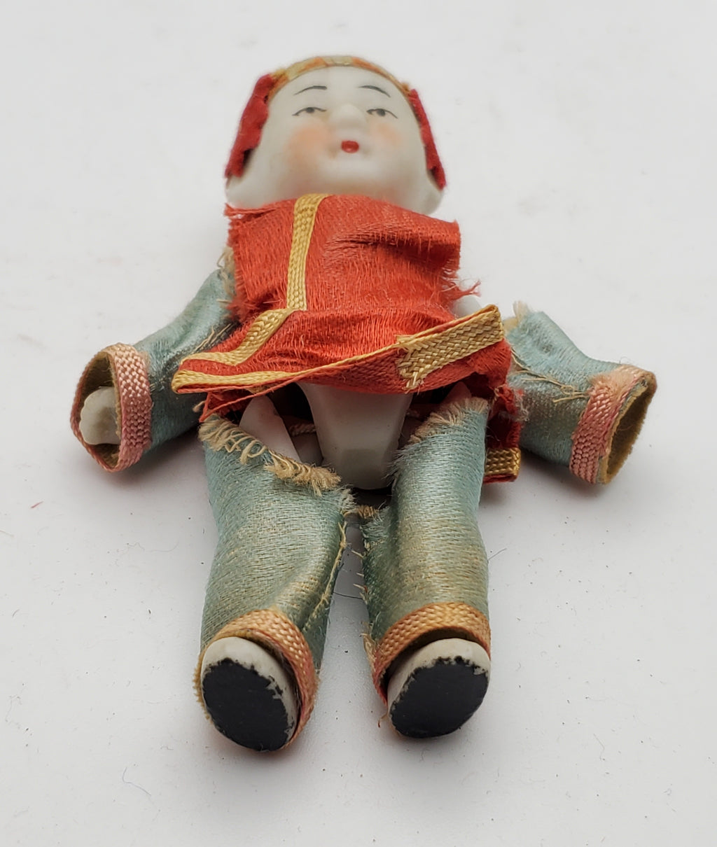 Vintage Small Porcelain Articulated Japanese Doll