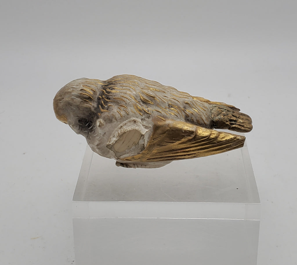 Vintage Ceramic Hand Painted Gilt Bird Ornament