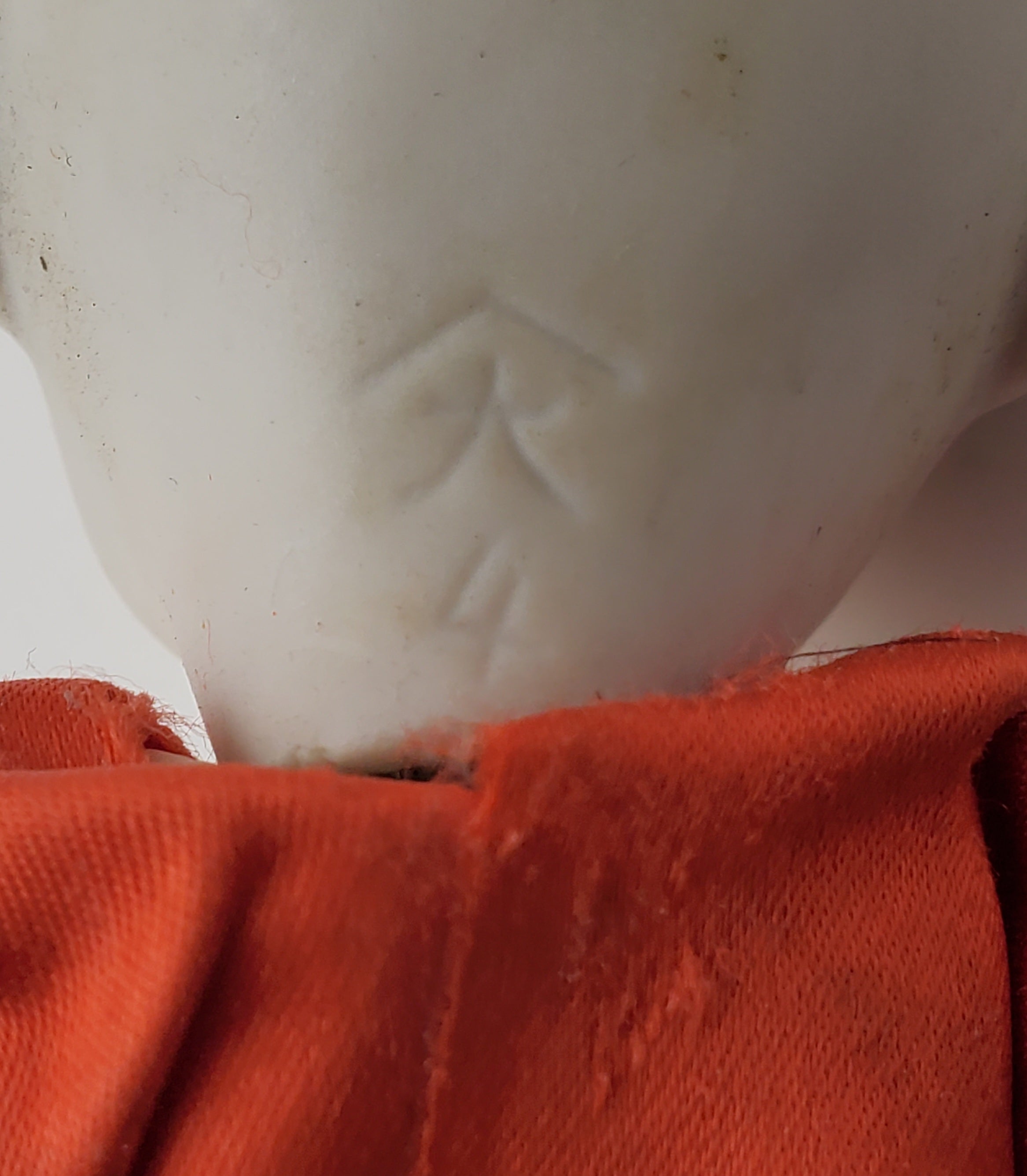 Vintage Japanese Porcelain Squeaker Doll - Missing Hair