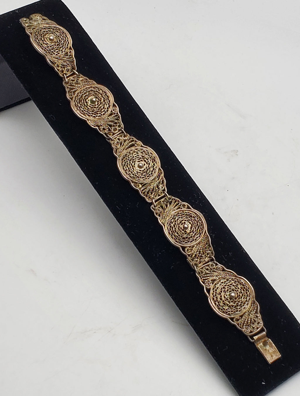 Vintage Handmade Intricate Filigree Link Bracelet