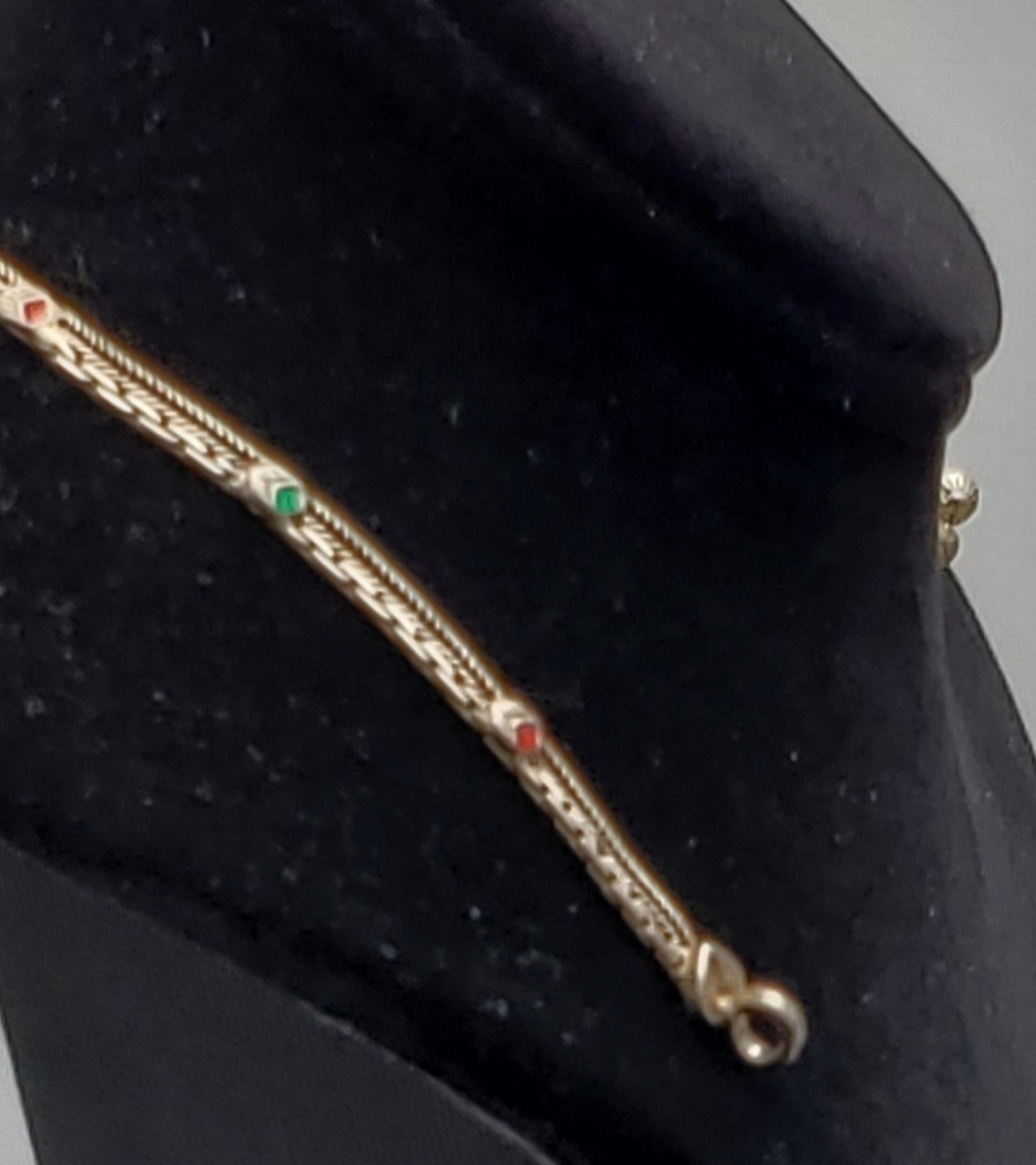 Vintage Dual Chain Colored Enamel Dangles Child's Necklace - 10.5"