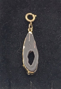 Vintage Imitation Geode Slice Pendant