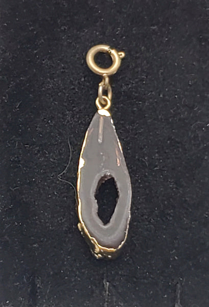 Vintage Imitation Geode Slice Pendant