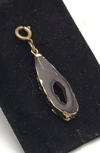 Vintage Imitation Geode Slice Pendant