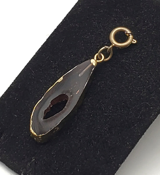 Vintage Imitation Geode Slice Pendant