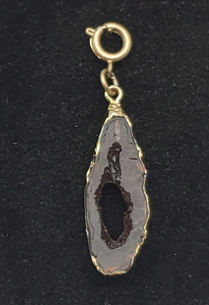 Vintage Imitation Geode Slice Pendant