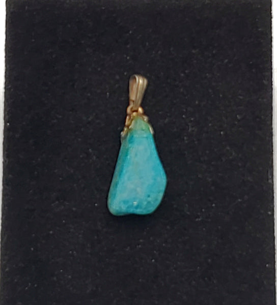 Vintage Tumbled Amazonite Pendant