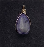 Dyed Agate Tumbled Stone Wire Wrapped Pendant