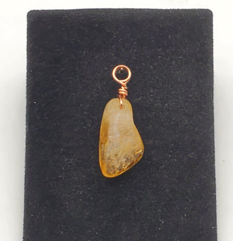 Vintage Tumbled Citrine Pendant