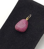 Dyed Pink Tumbled Quartzite Pendant
