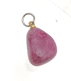 Dyed Pink Tumbled Quartzite Pendant