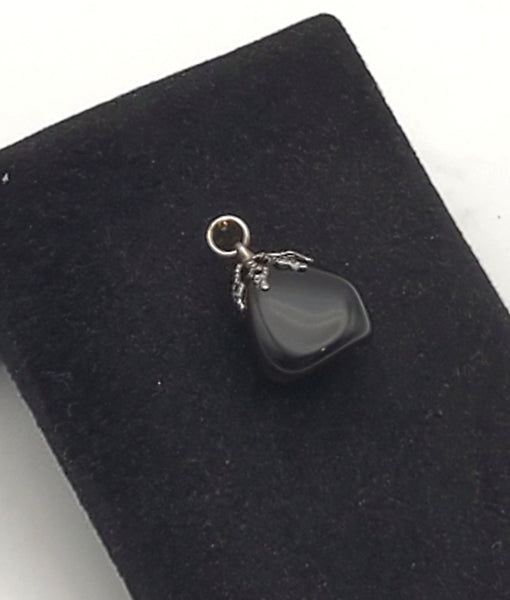 Imitation Black Onyx Tumbled Pendant