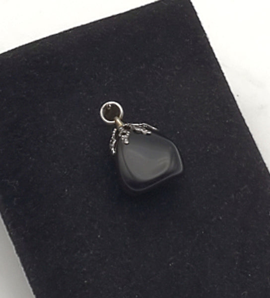 Imitation Black Onyx Tumbled Pendant