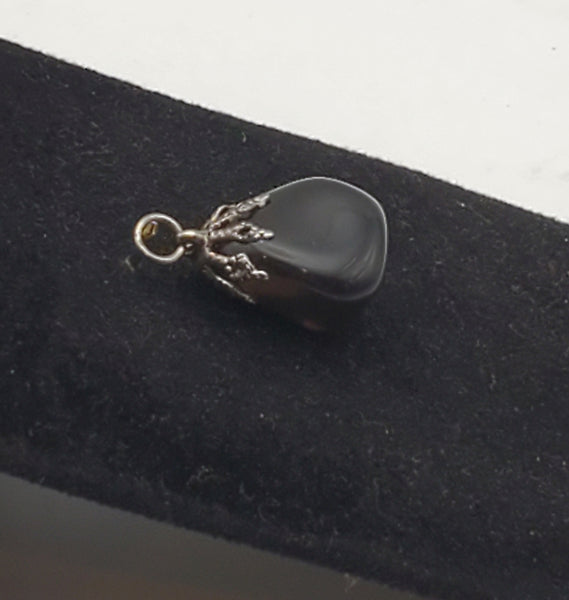 Imitation Black Onyx Tumbled Pendant