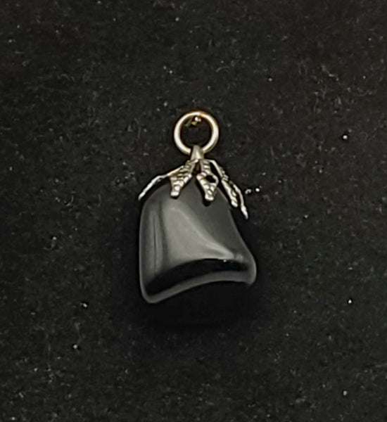 Imitation Black Onyx Tumbled Pendant