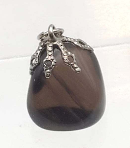 Imitation Black Onyx Tumbled Pendant