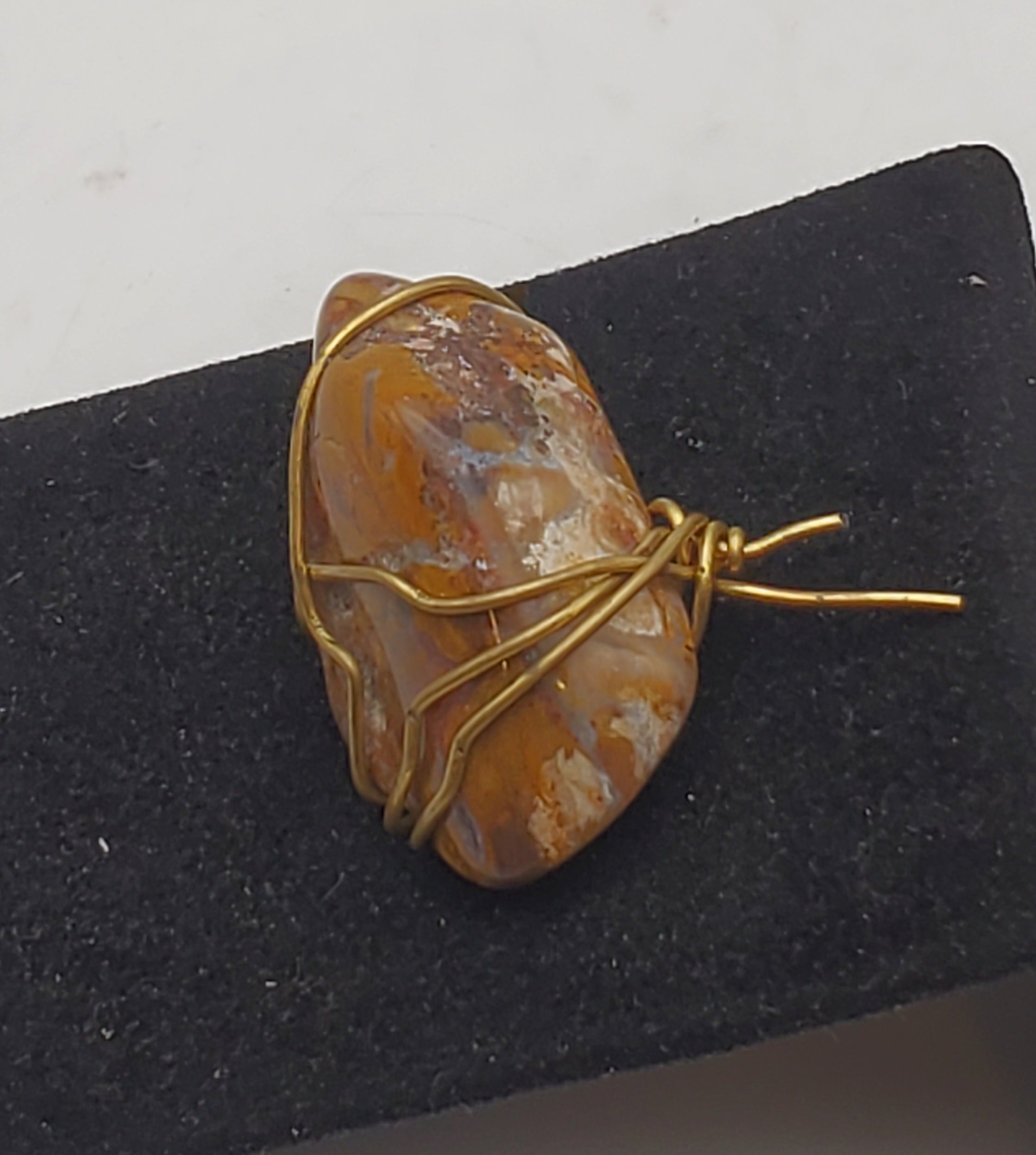 Vintage Wire Wrapped Tumbled Jasper