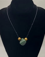 Tumbled Dyed Jade Silk Cord Necklace