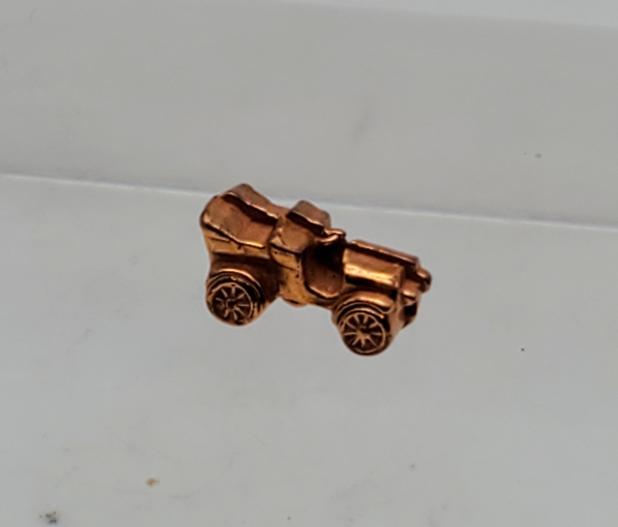 Solid Copper Antique Automobile Game Piece