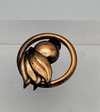 UNMATCHED Vintage Copper Leaf Motif Clip On Earring