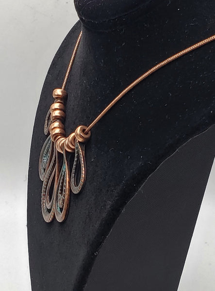 Vintage Copper Chain Pendants Necklace