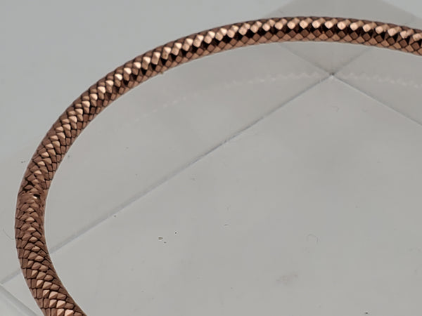 Vintage Solid Copper Faceted Bangle