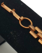 Vintage Copper Panther Link Chain Bracelet - 7.75"