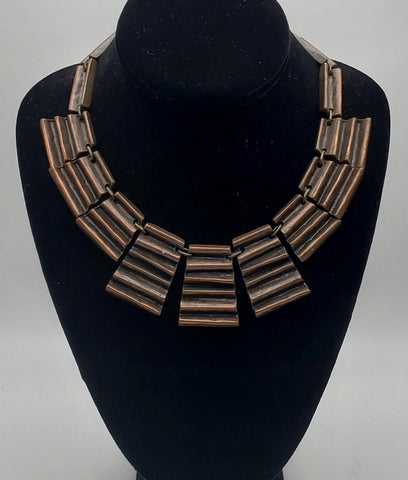 Vintage Corrugated Copper Necklace