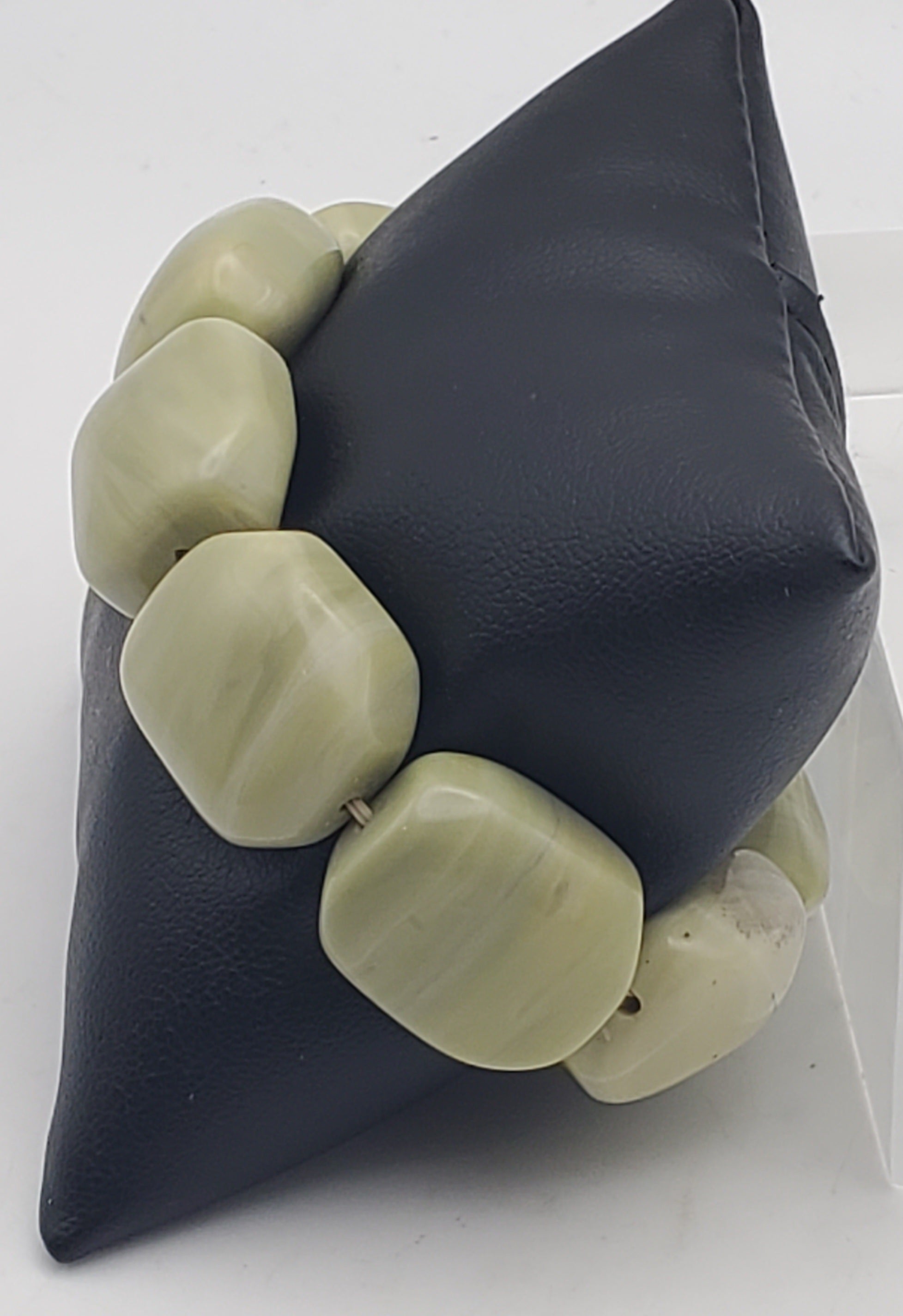 Tumbled Serpentine Stone Stretch Bracelet