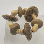 Carved Soapstone and Glass Tiny Bracelet