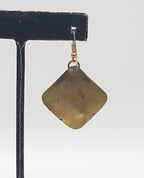 UNMATCHED Vintage Handmade Brass and Enamel Dangle Earring