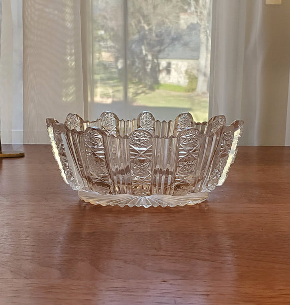 Vintage Cut Glass Candy Dish