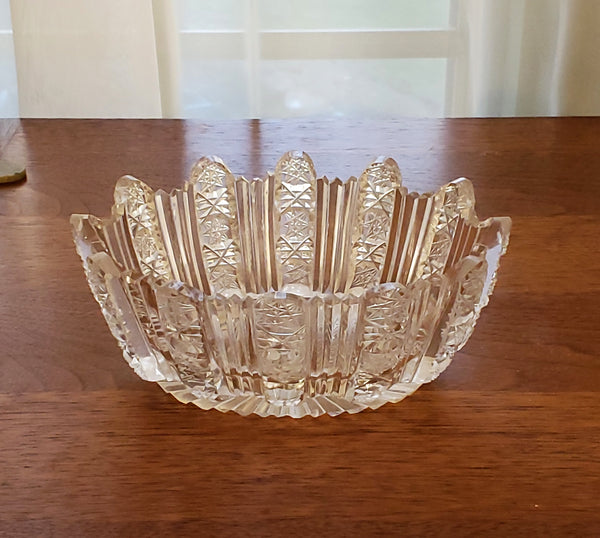 Vintage Cut Glass Candy Dish