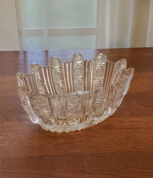 Vintage Cut Glass Candy Dish