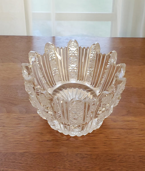 Vintage Cut Glass Candy Dish