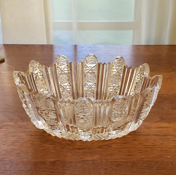 Vintage Cut Glass Candy Dish