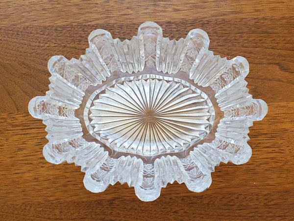 Vintage Cut Glass Candy Dish