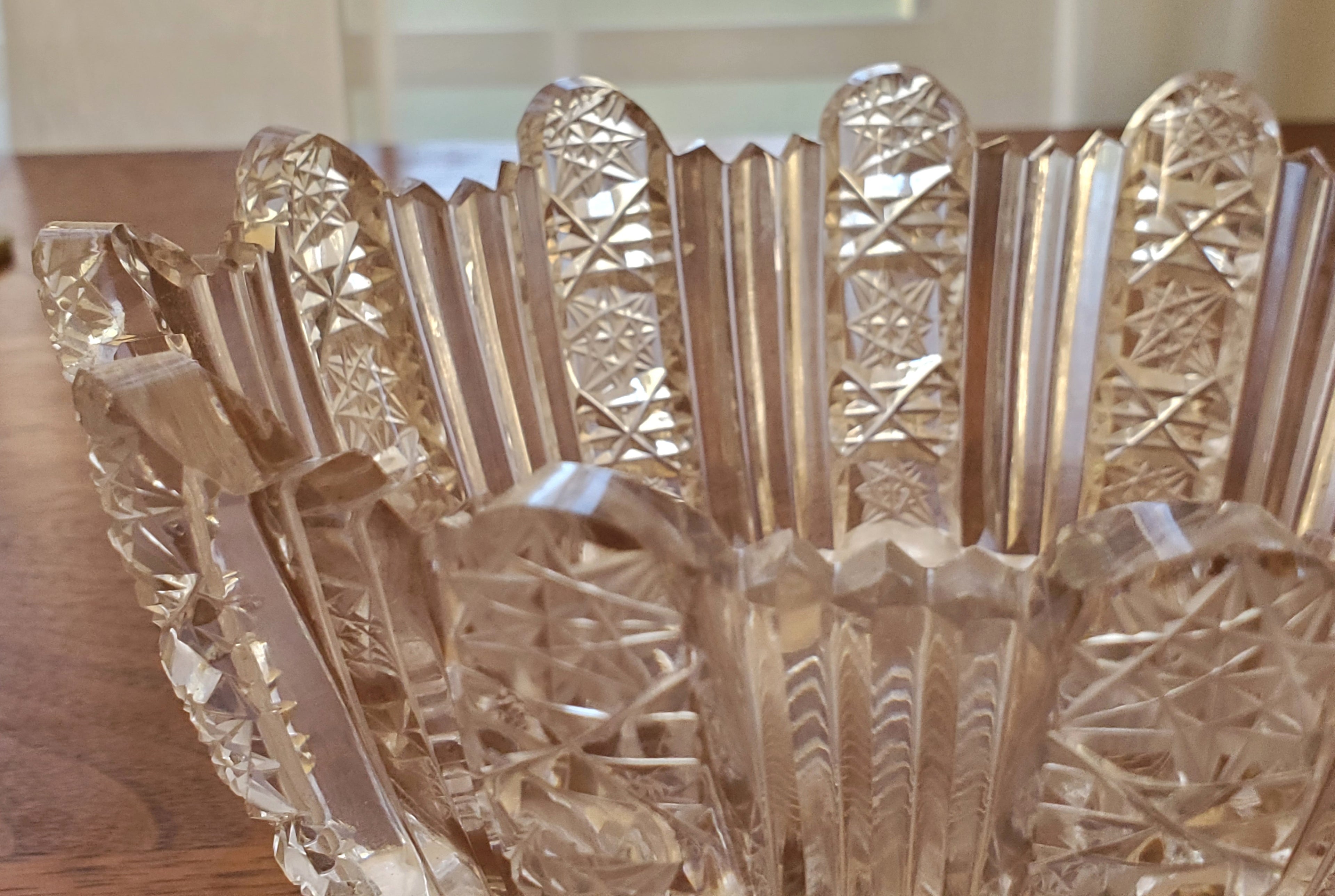 Vintage Cut Glass Candy Dish
