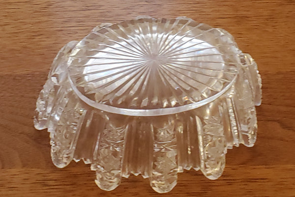 Vintage Cut Glass Candy Dish