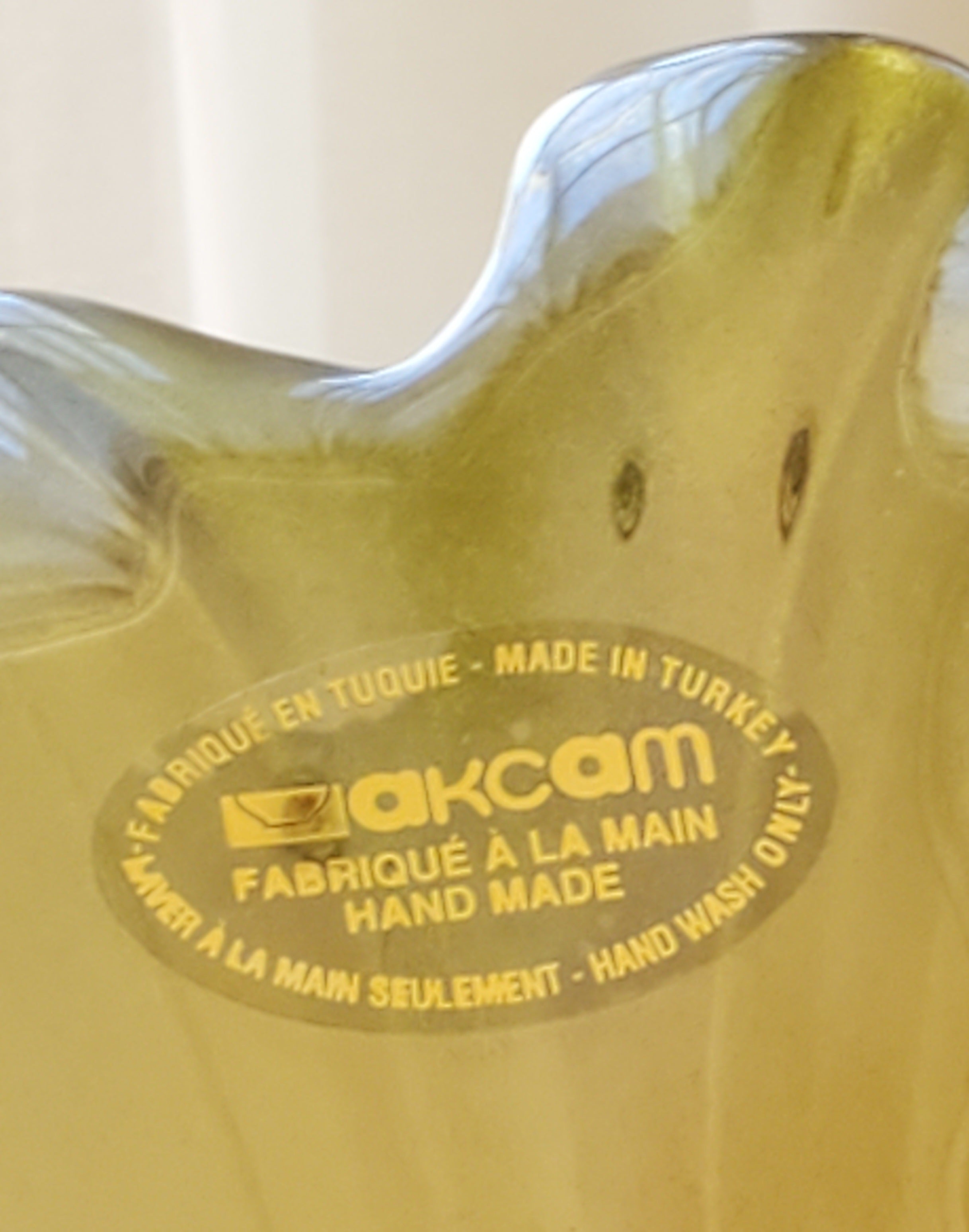 Akcam - Vintage Handmade Iridescent Glass Floral Bowl