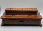 Vintage Wood and Wicker Jewelry Box
