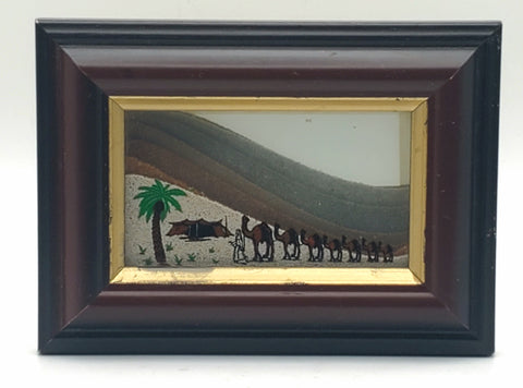 Vintage Seven Sands of the Arabian Desert Framed UAE Souvenir