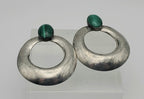 Vintage Handmade Malachite Earrings