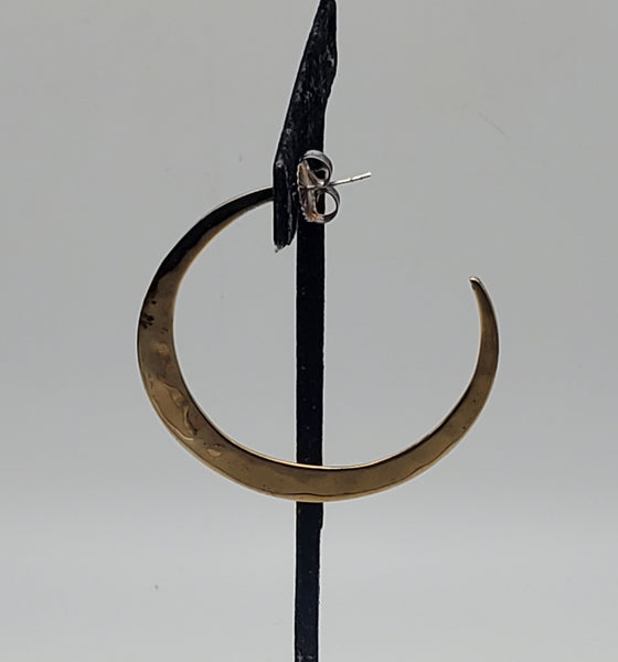 UNMATCHED Vintage RLM Studio Brass Hoop Earring